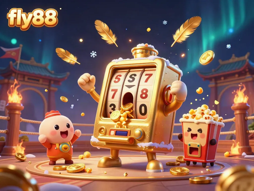 Experience the excitement of fly88 with the animated jackpot celebration from vibrant slot machines.