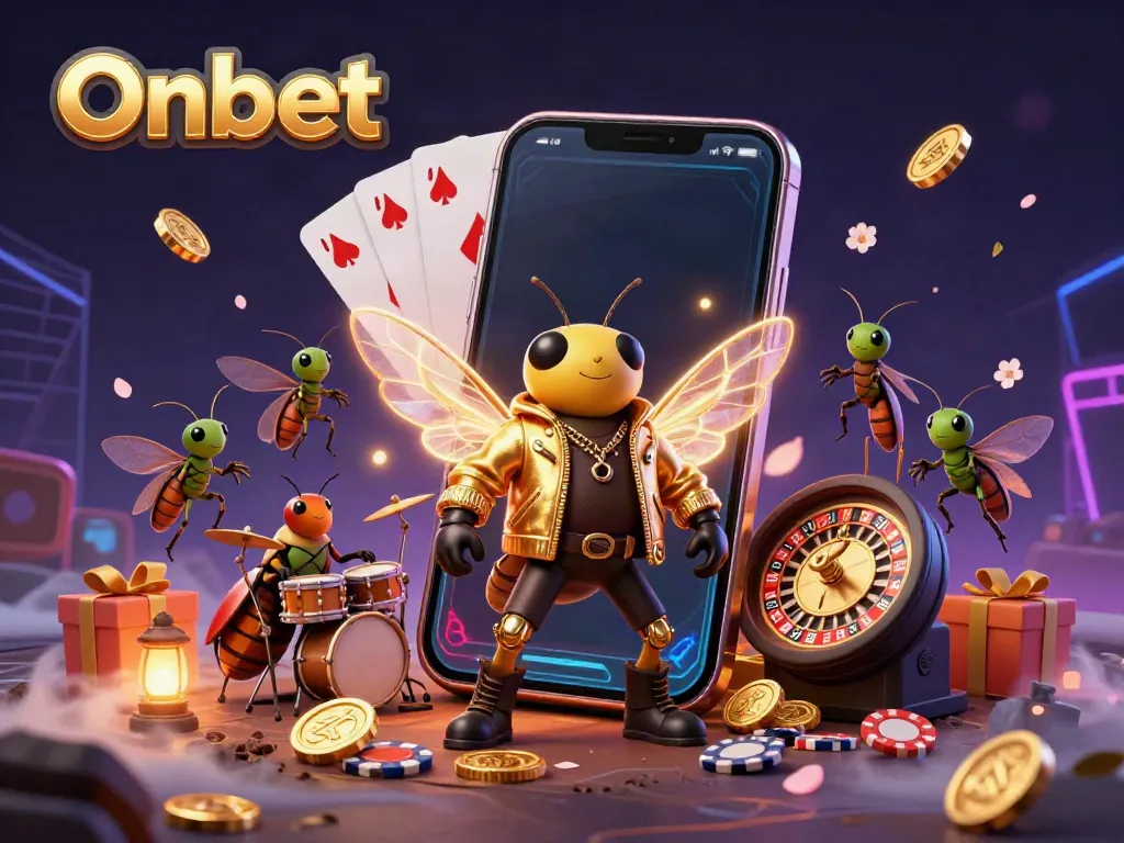 Onbet offers a lively casino experience with a rock star theme, featuring games like slots and poker.