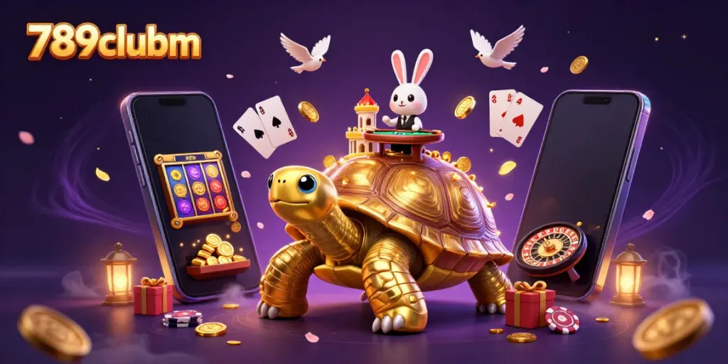 Get ready to win big at 789clubm with vibrant visuals of a 3D casino scene bursting with excitement.