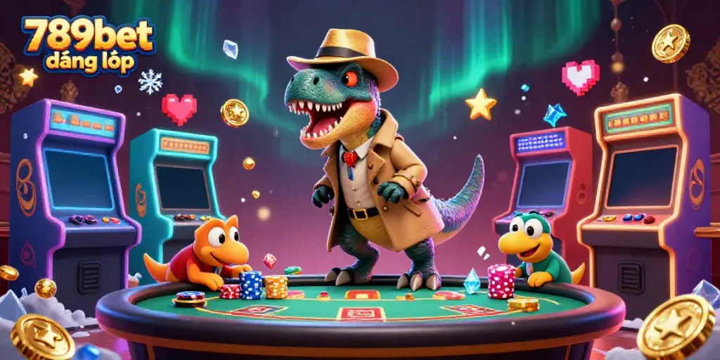 Experience exciting gameplay at 789bet đăng nhập with a 3D illustrated casino scene showcasing vibrant characters and elements.