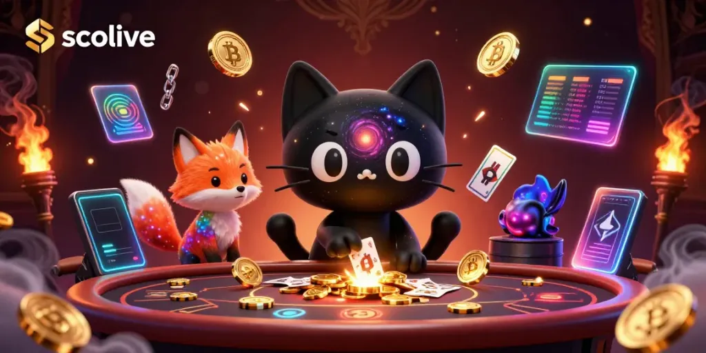Engage with socolive's thrilling cosmic casino scene featuring lively characters and vibrant gambling elements.