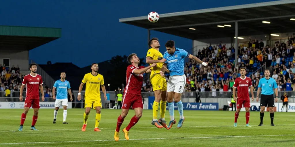 Exciting scene of soccer players competing during a match in the context of TOP10FOOTBALL statistics and analysis.