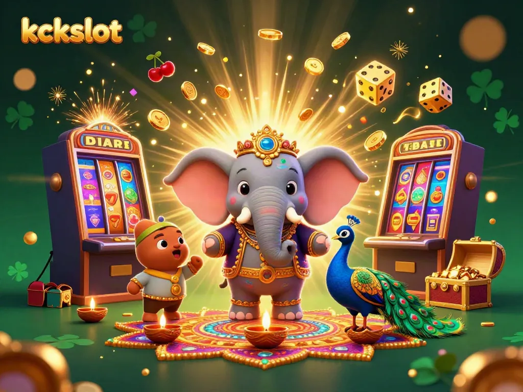 Menangkan jackpot dengan kckslot dalam suasana meriah penuh koin dan lampu