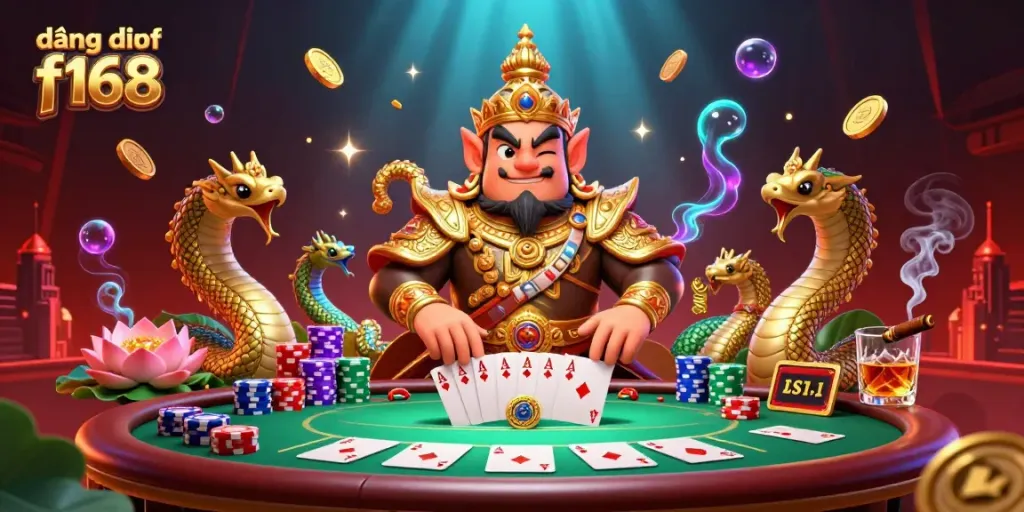 Engage in thrilling gameplay at đăng nhập f168 with vibrant poker elements and enchanting characters.