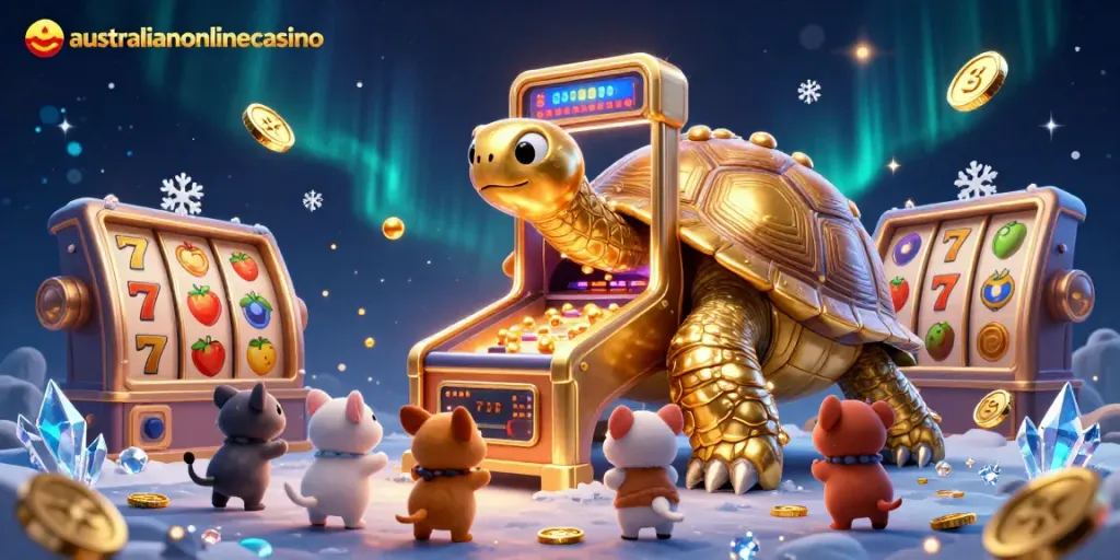 Engage with the vibrant gaming scene at australianonlinecasino featuring exciting slot machines and animated characters.